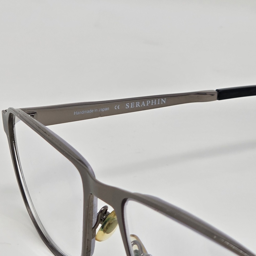 Seraphin Dawson Eyeglasses Frames Handmade Japan Rectangular Gunmetal 56-17-150 - Picture 3 of 7